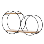 Modern Nordic Wall Shelf – Iron & Wood