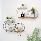 Modern Nordic Wall Shelf – Iron & Wood