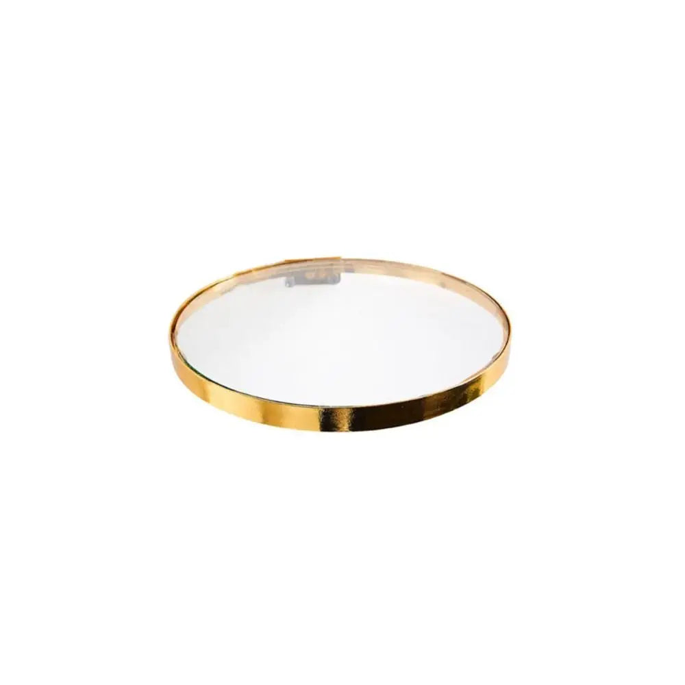 Halo Gold Floating Shelf – Round Iron & Glass Wall Display