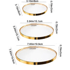 Halo Gold Floating Shelf – Round Iron & Glass Wall Display