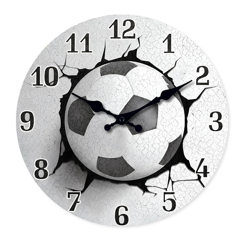 Kickoff Football Wall Clock – Modern Wooden Design