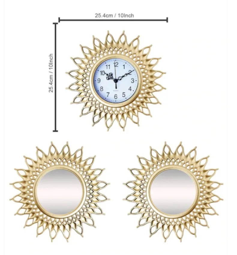 Eterna Flower Wall Clock – Modern Geometric Design (10")