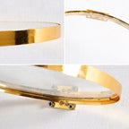 Halo Gold Floating Shelf – Round Iron & Glass Wall Display