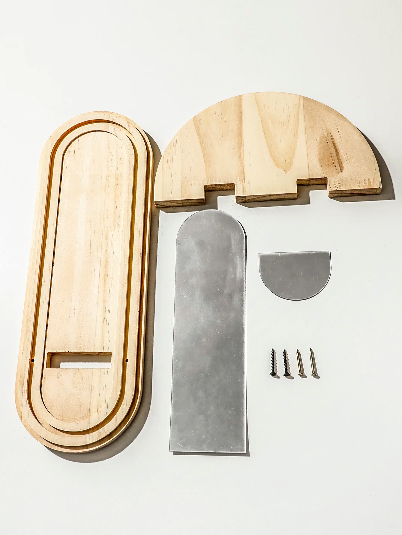 Lume Wooden Wall Mirror Shelf – Modern Floating Display Stand