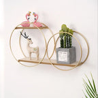 Modern Nordic Wall Shelf – Iron & Wood