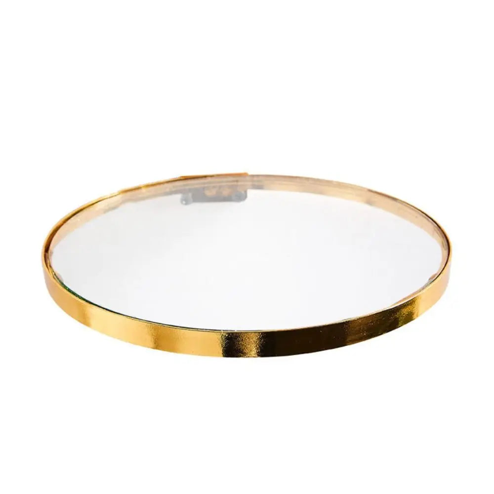 Halo Gold Floating Shelf – Round Iron & Glass Wall Display