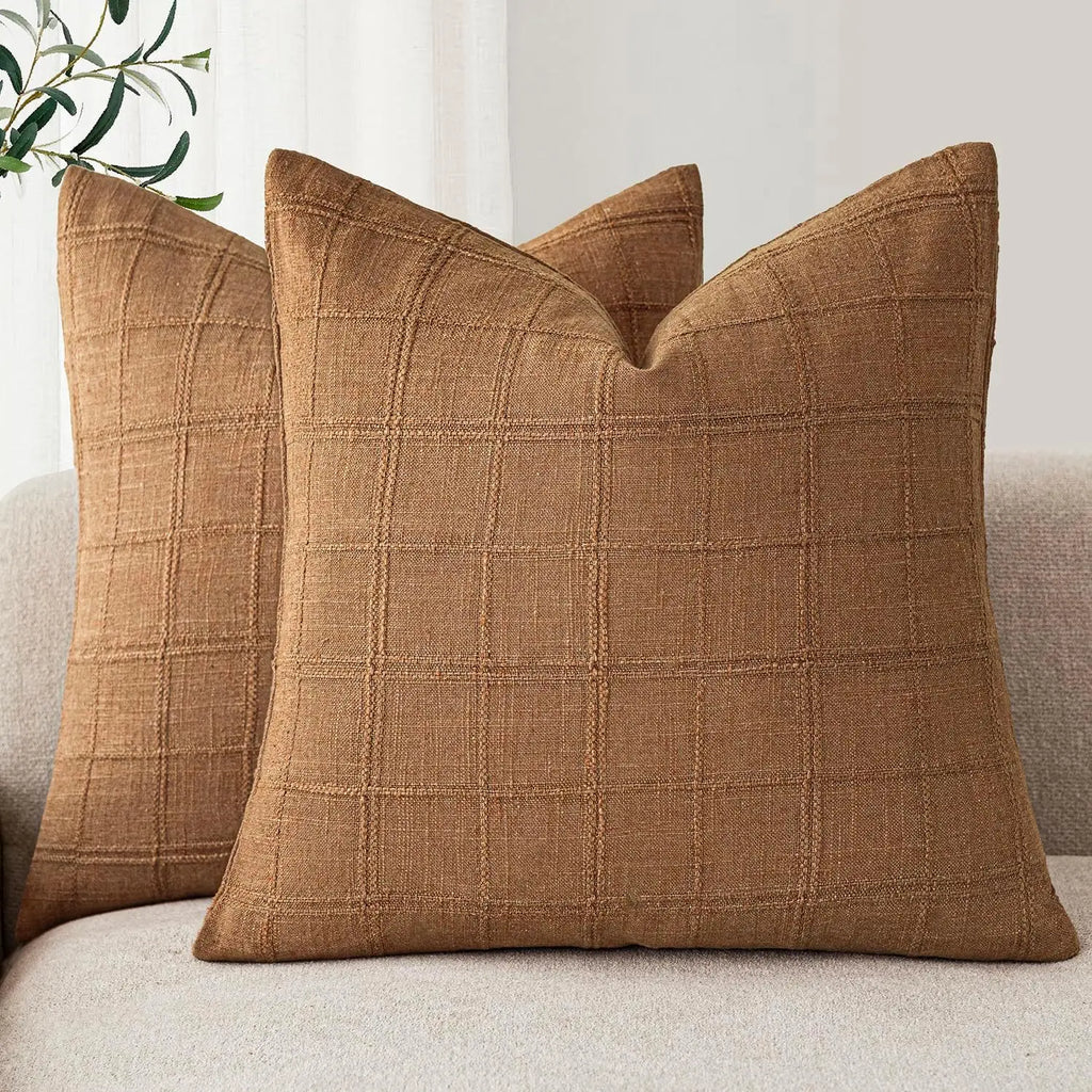 Arden Pillow Cover – Linen & Cotton Decorative Cushion Case (18×18”)