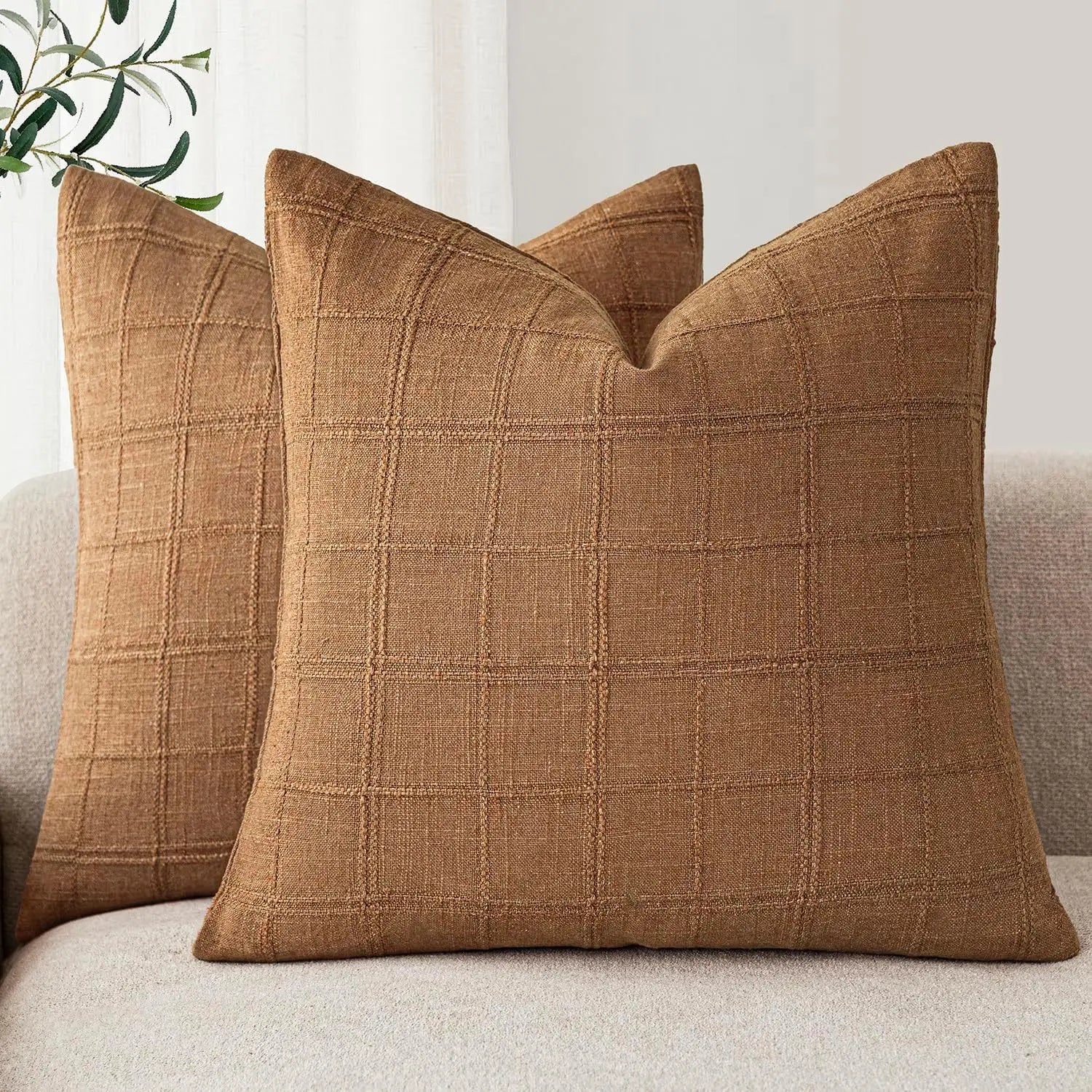 Arden Pillow Cover – Linen & Cotton Decorative Cushion Case (18×18”)